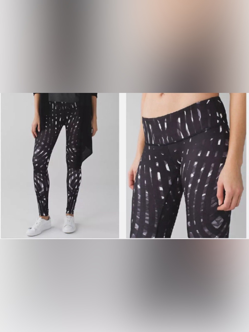 Lululemon Wunder Under Pant III Brush Stream Silver Spoon Black 6